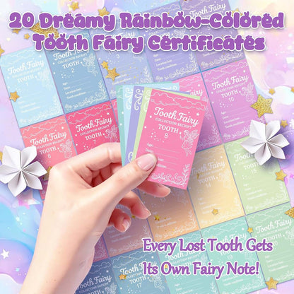 WALLFID Tooth Fairy Tooth Holder Acrylic Storage Bottle