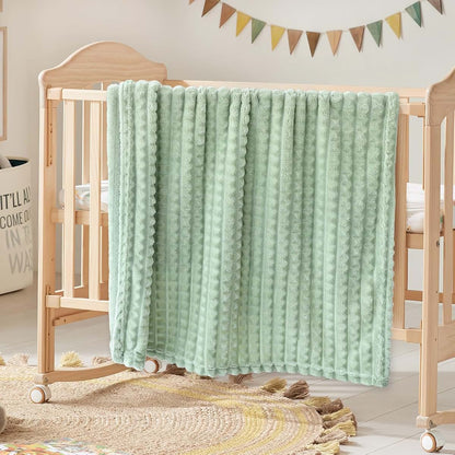 Jacquard Grid Baby Blanket for Infants and Toddlers