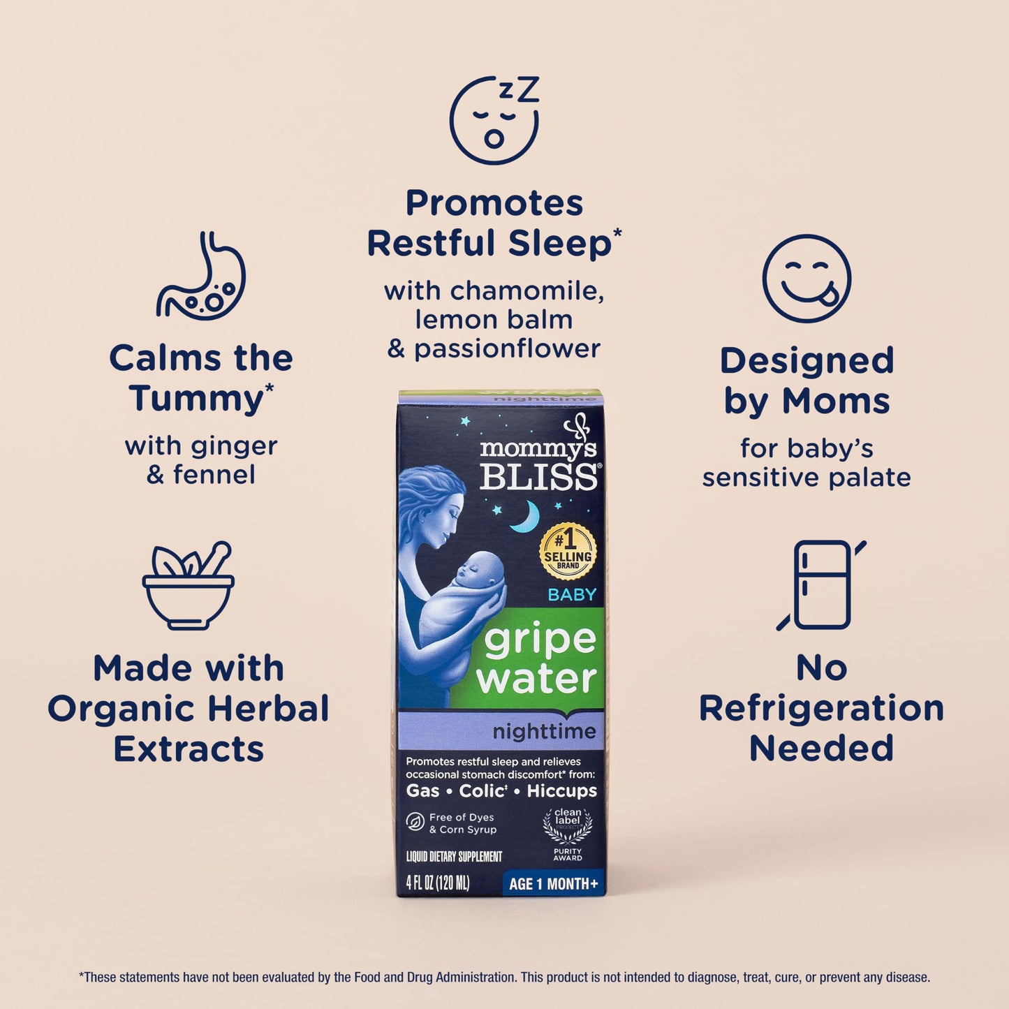 Mommy's Bliss Night Time Gripe Water, 4 Fl Oz