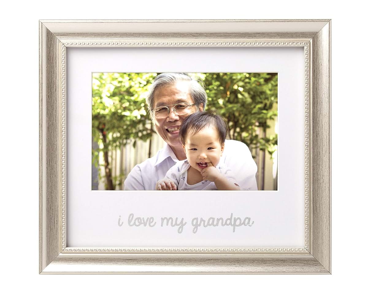 Lil Peach I Love My Grandpa Keepsake Frame, Silver, 4" x 6"