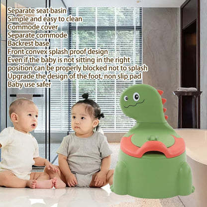 BabyOneStop Dinosaur Style Baby Potty Training Toilet with Non-Slip Base, Green