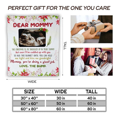 LovelyGifts99 Personalized Ultrasound Blanket, Dear Mommy This Mothers Day I'll Be Snuggled Up In Your Tummy, Christmas (photo 3)