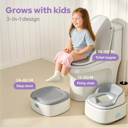 lalalark 3-in-1 Toddler Potty Training Toilet, White
