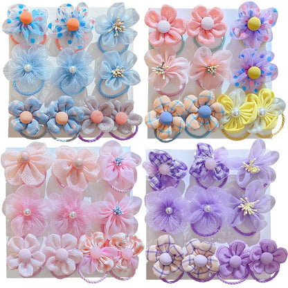 Wyjbdwkzs 40-Piece Toddler Floral Hair Tie Set