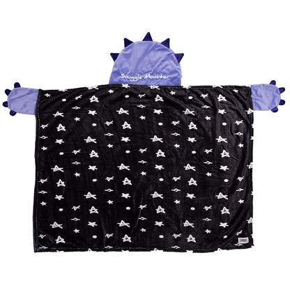 Pavilion Snuggle Monster Hooded Blanket Purple Monster 30x40 Inch
