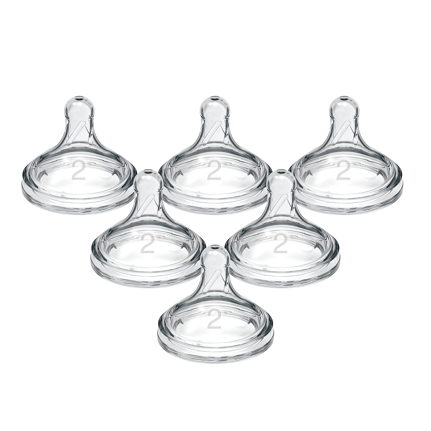 Dr. Brown's Natural Flow Level 2 Baby Bottle Nipple, Medium Flow, 6 Pack