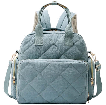 Tristan Home Quilted Diaper Bag Backpack – Insulated Pockets for Travel