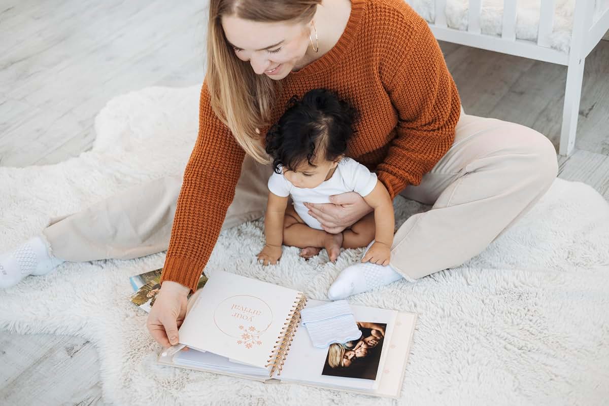 Pearhead Daisy Print First 5 Years Baby Memory Book Journal