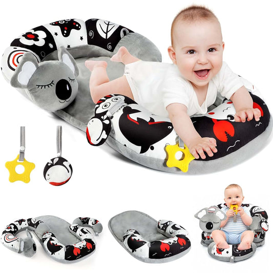 Urmywo 4-in-1 Tummy Time Mat and Sit-Me-Up Floor Seat