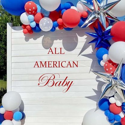 Upfirst All American Baby Patriotic Decal for 4th of July Shower