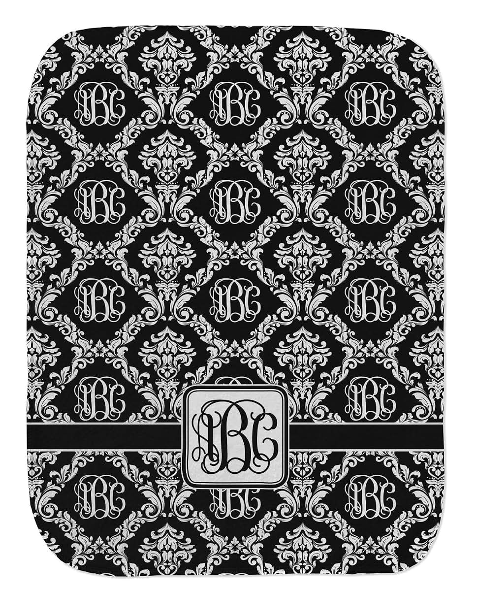 Baby Milano Personalized Monogrammed Damask Burp Cloth (photo 2)