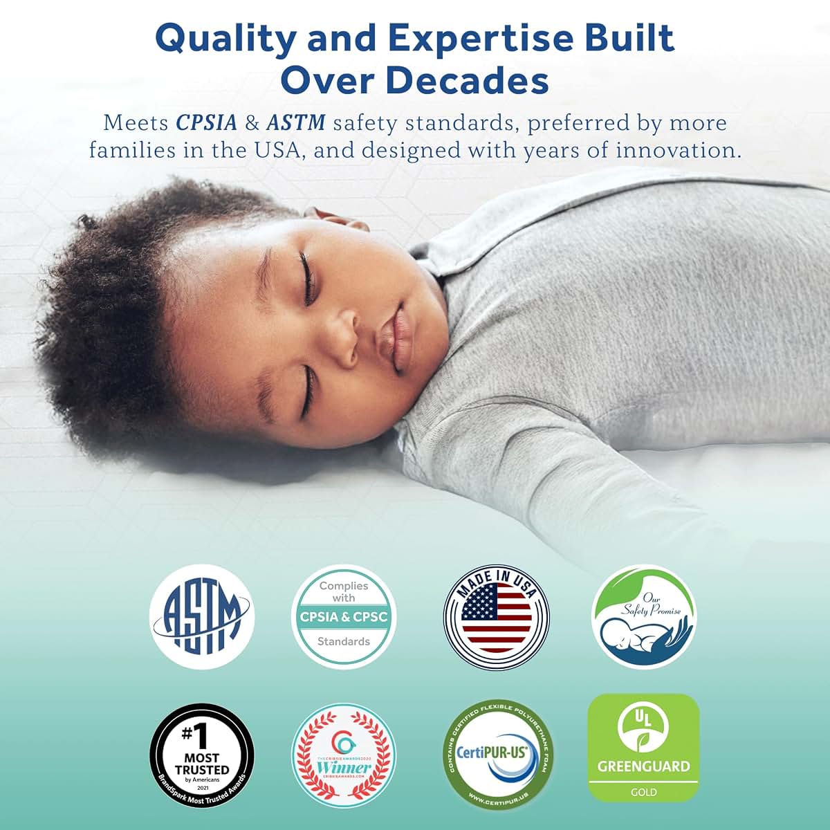 Sealy Baby 2 Stage Crib Mattress, Breathable Made in USA