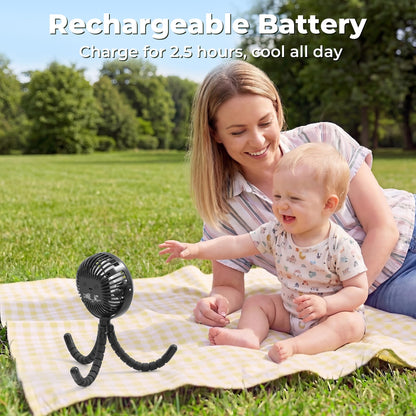 AMACOOL Rechargeable Stroller Fan