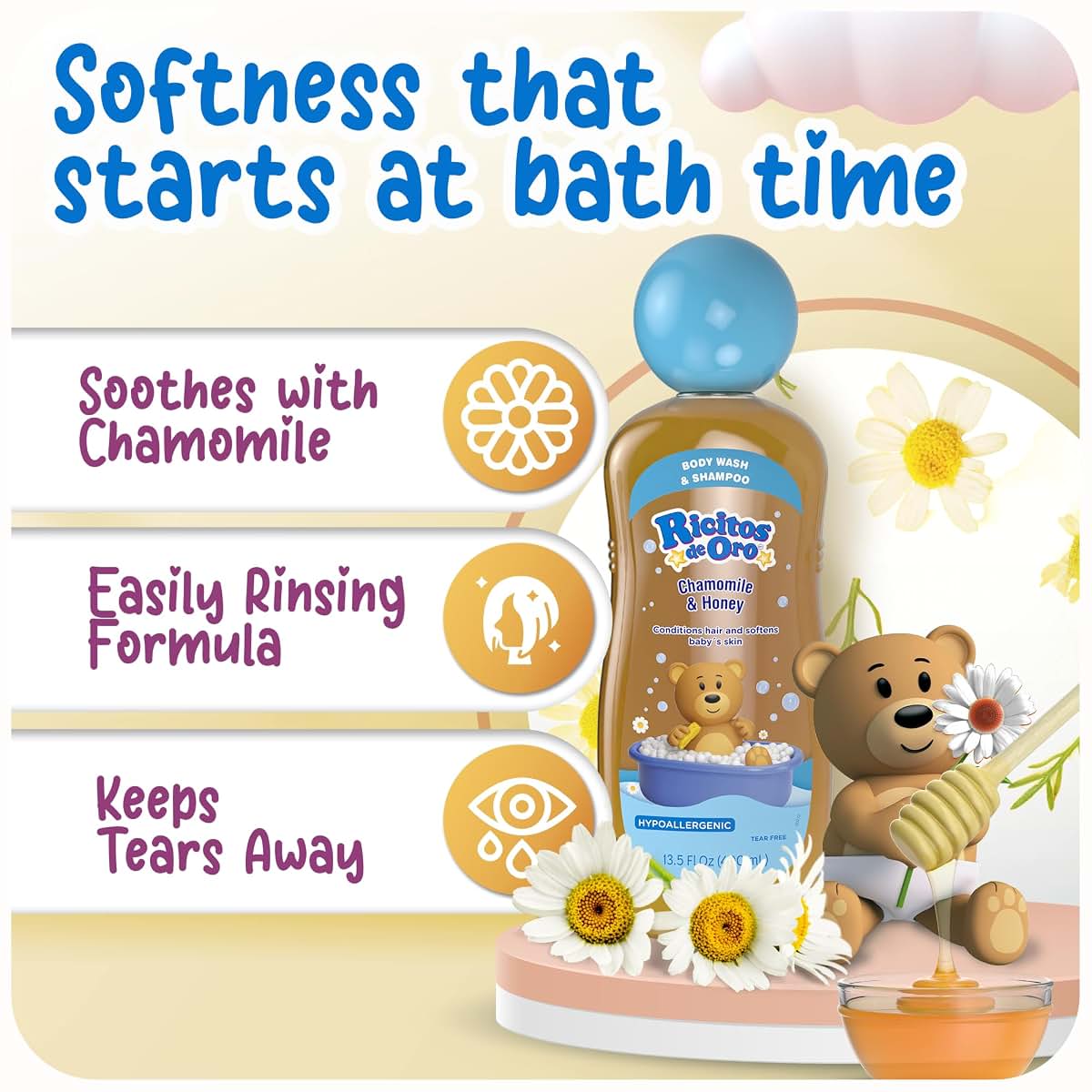 Ricitos de Oro 2-in-1 Hair & Body Wash for Newborns and Toddlers