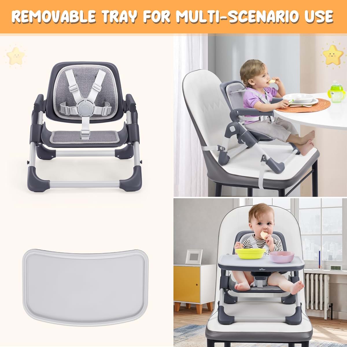 Bear Booster Seat For Kitchen Chairs With Removable Tray (photo 4)