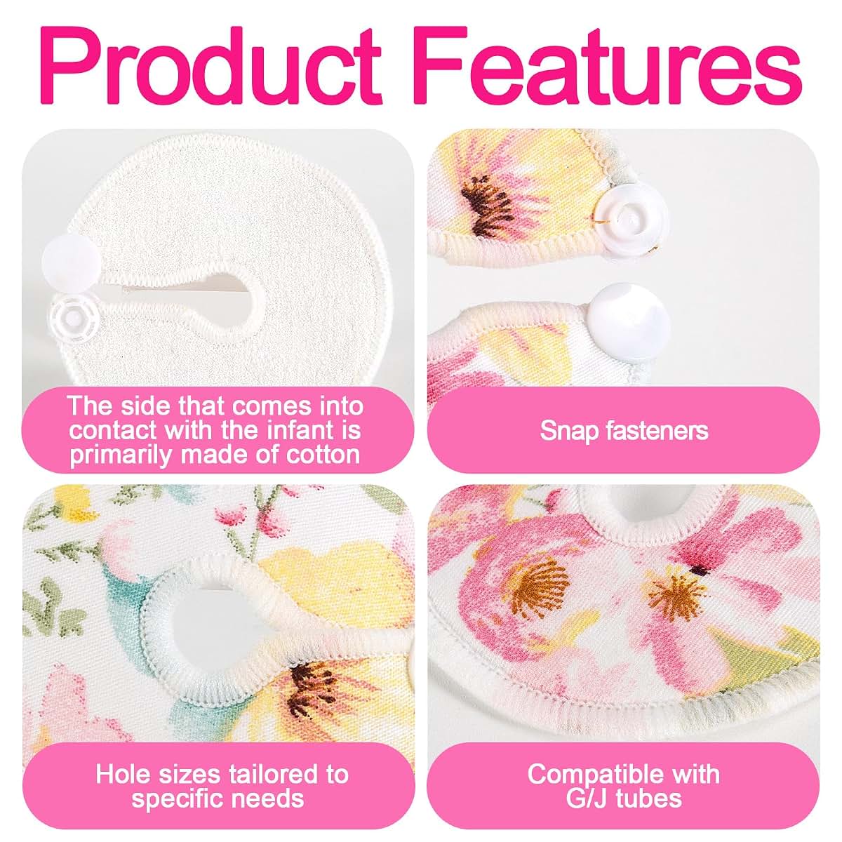 Tuyuu 24 Pcs Reusable Nursing Pads and G Tube Button Covers (photo 3)