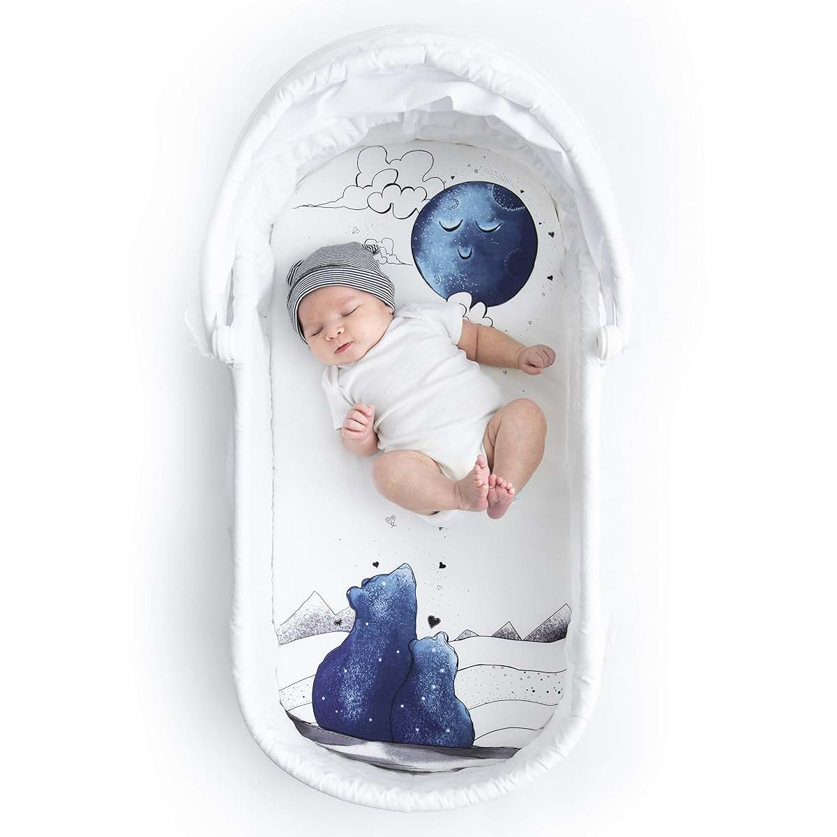 JumpOff Jo Cotton Fitted Bassinet Sheet for Crib Liners