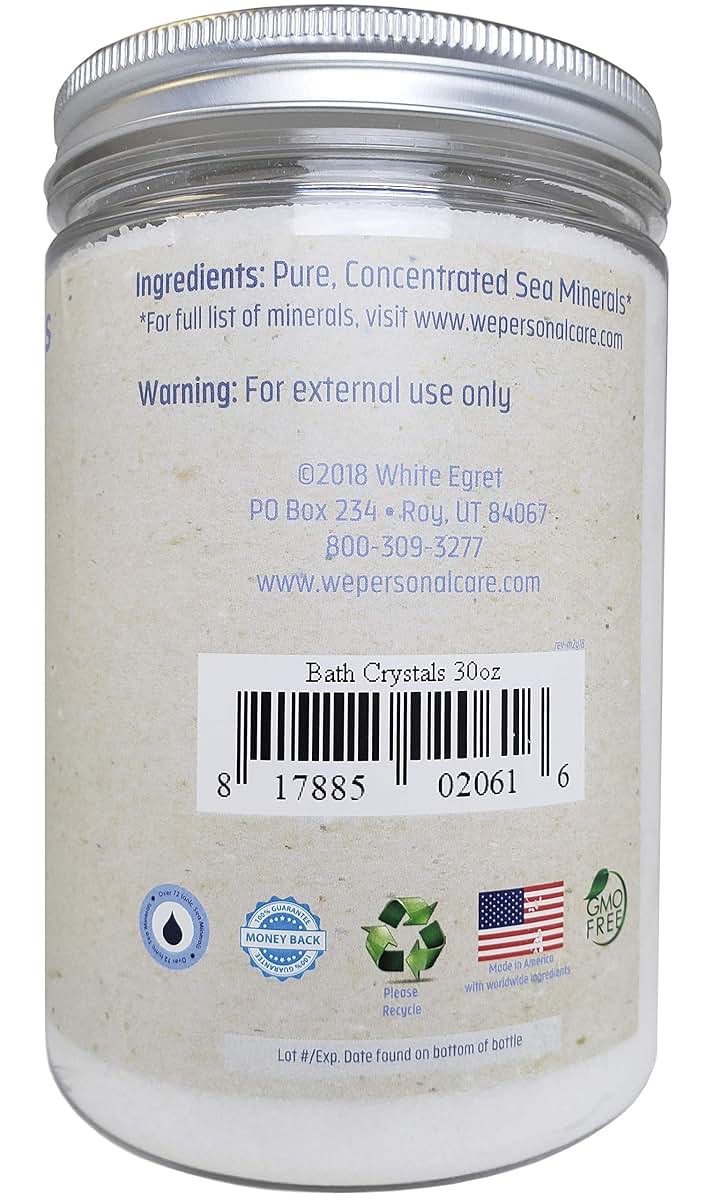 White Egret Bath Crystal 30 Ounce Mineral Salt (photo 3)