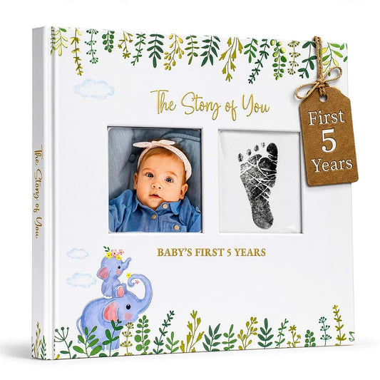 Only Zest Keepsake Baby Memory Book and Pregnancy Journal - First 5 Years Milestone Photo Album