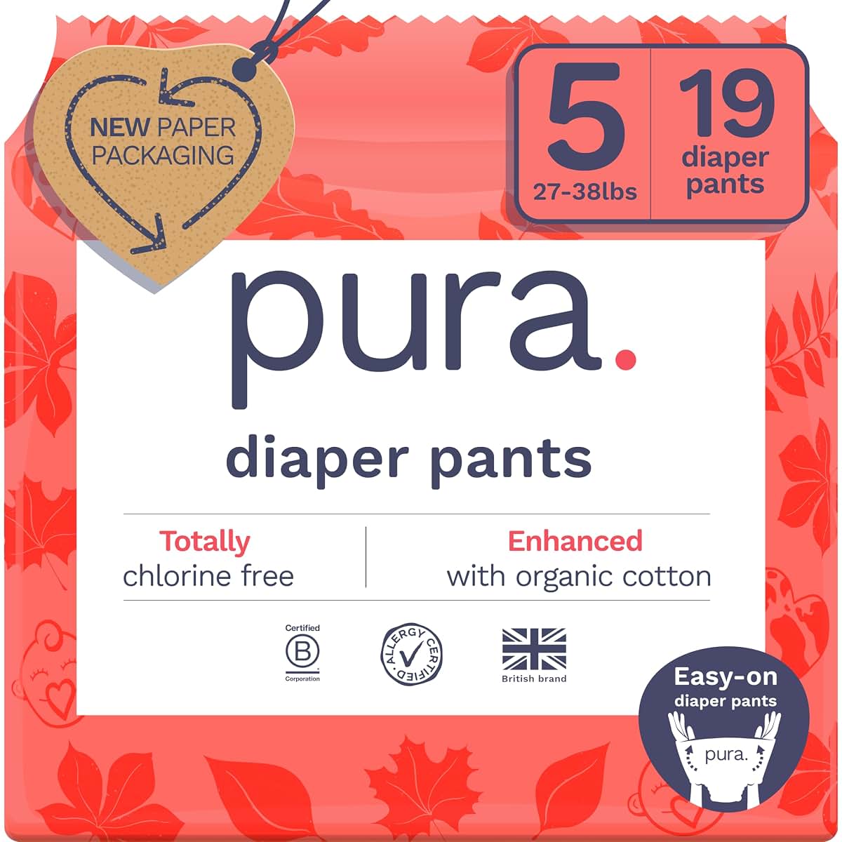 Pura Size 5 Diaper Pants with 12 Hour Protection