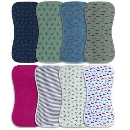 Hakochia Organic Cotton Burp Cloths 8 Pack