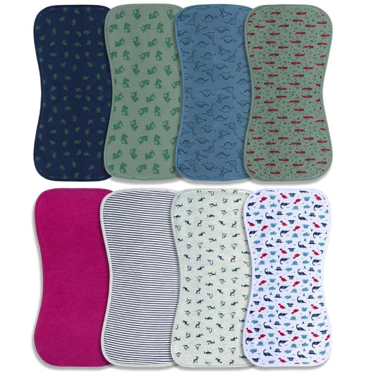 Hakochia Organic Cotton Burp Cloths 8 Pack