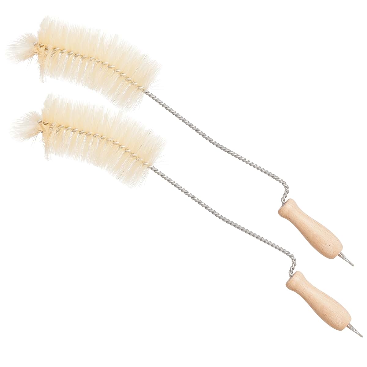 Redecker Natural Pig Bristle Bottle Brush Set for Narrow Bottles