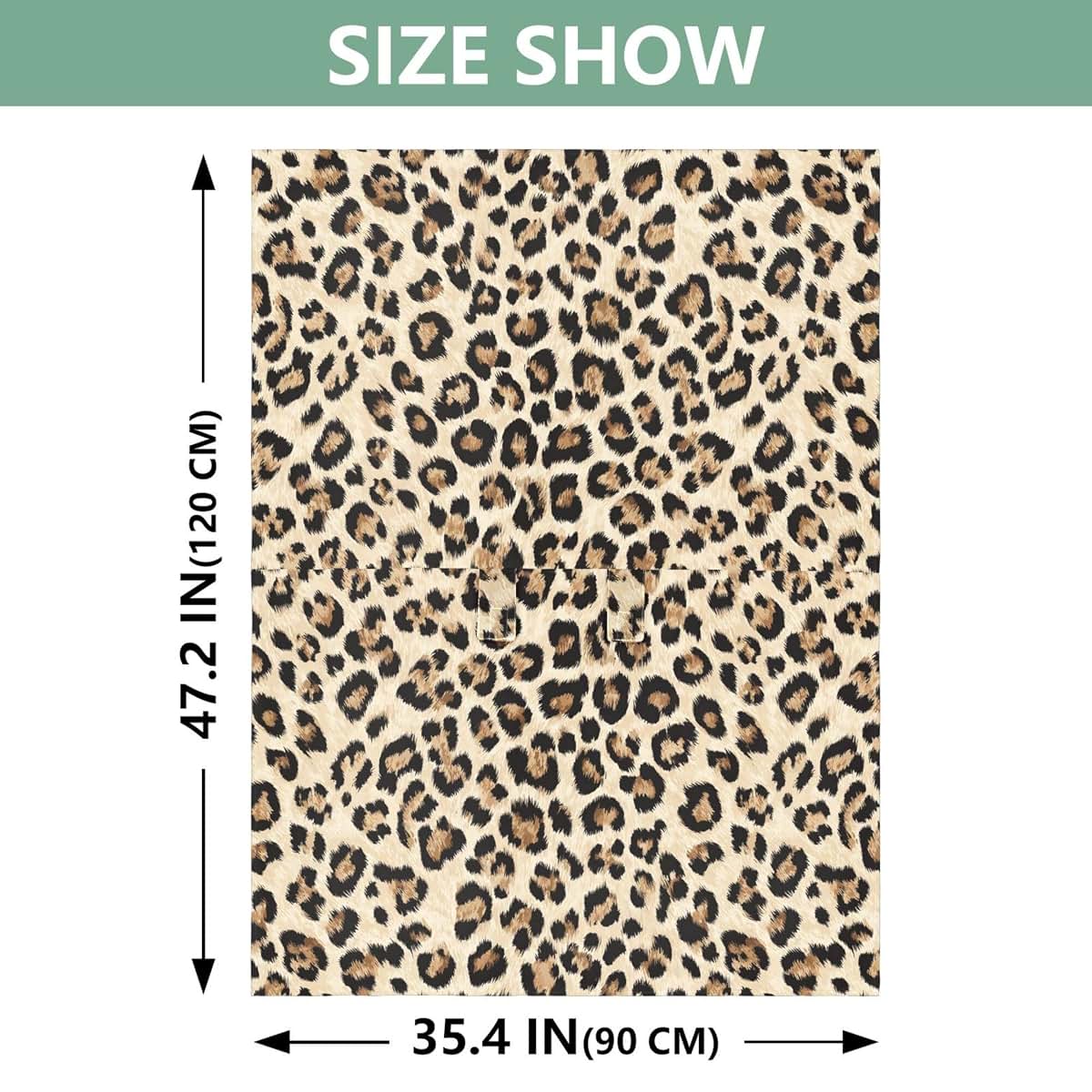 Mazeann Leopard Cheetah Print Cream Baby Car Seat Cover, Breathable Rayon Cotton Blend