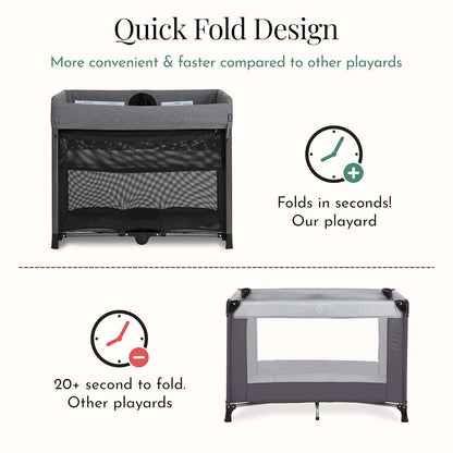 Evolur Zane Portable Playard With Instant Fold And Bassinet (photo 4)