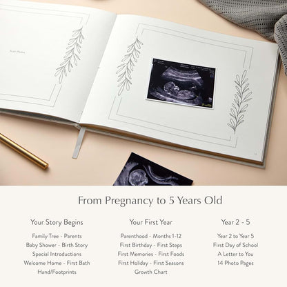 Mål Paper Pregnancy Journal And Cotton Baby Memory Book (photo 4)