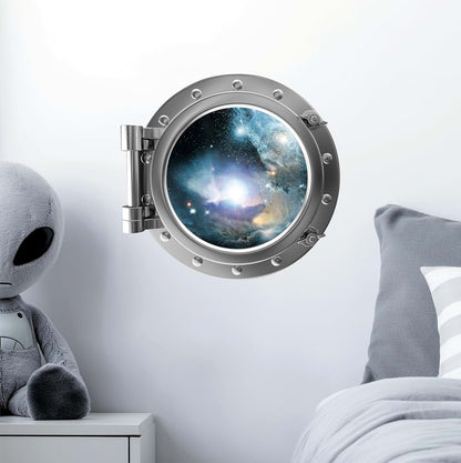 Stickit Graphix 12" Space Porthole Wall Decal - Nebula & Stars