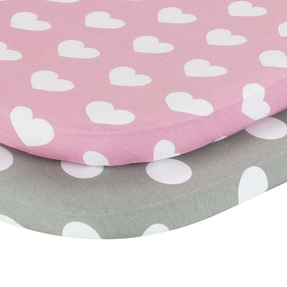 Everyday Kids 2-Pack Cotton Jersey Knit Bassinet Fitted Sheets