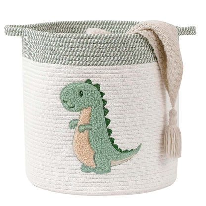 INough Baby Hamper Large Toy Storage Basket for Toddlers Boys, Dinosaur Room Decor