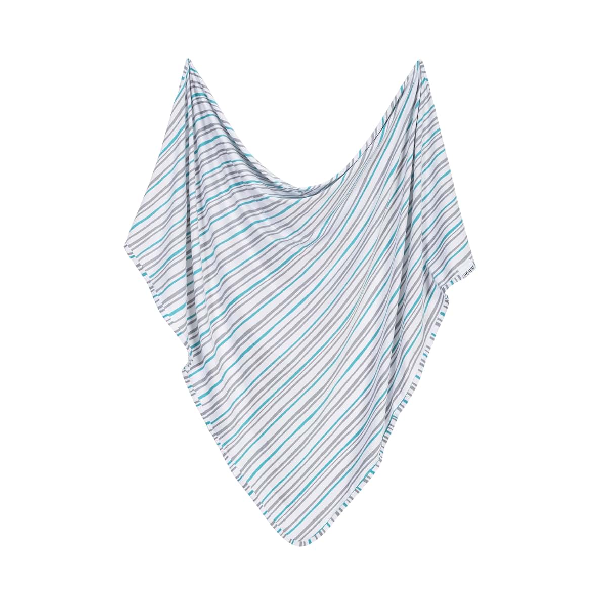 Lars & Lola Baby Swaddle Blanket, 31.5 x 31.5 Inches, Mint Stripe, Soft & Stretchy