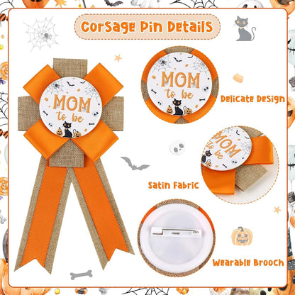 Serencatcher Halloween Baby Shower Orange Burlap Sash And Pins