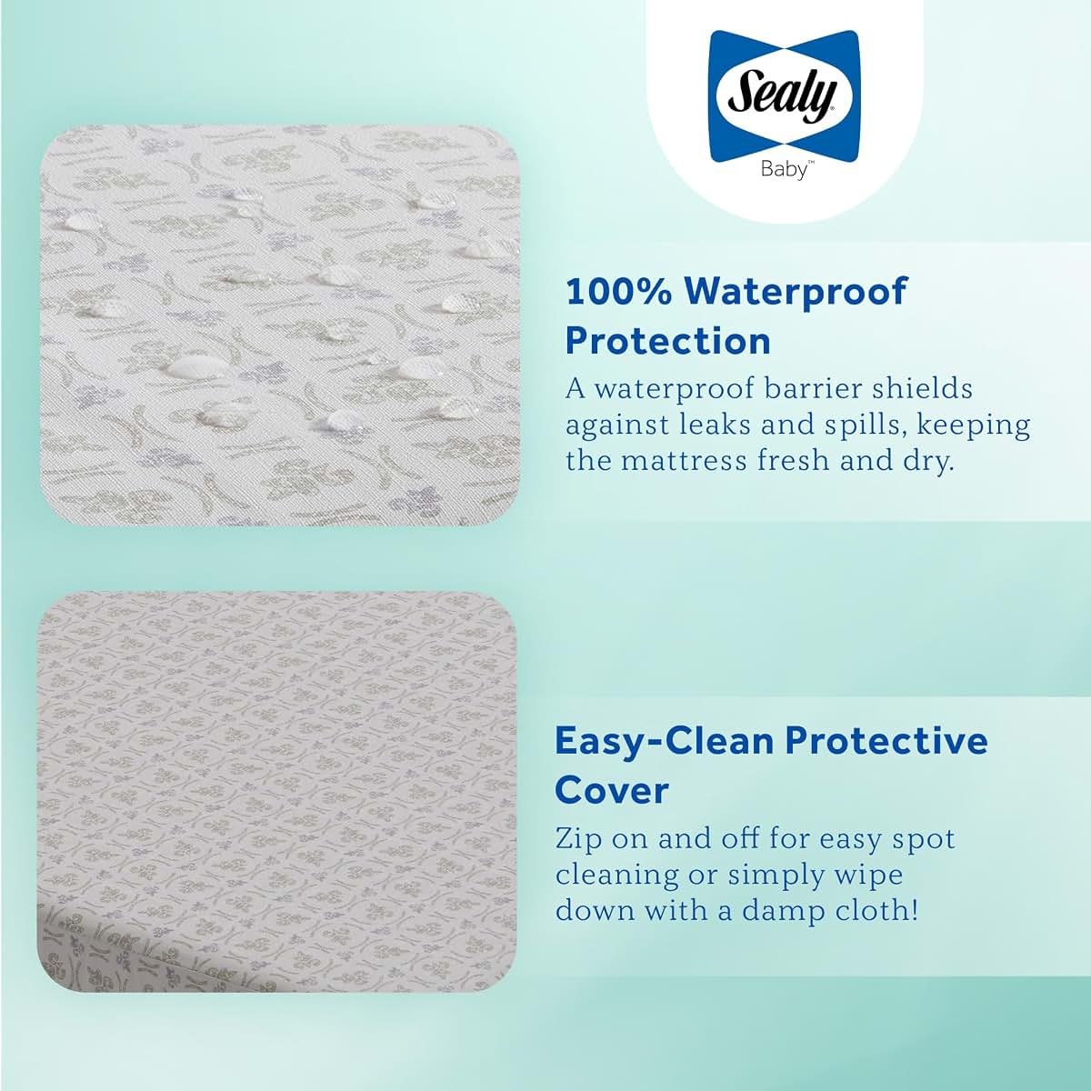 Sealy Butterfly 2-Stage Foam Baby Crib Mattress