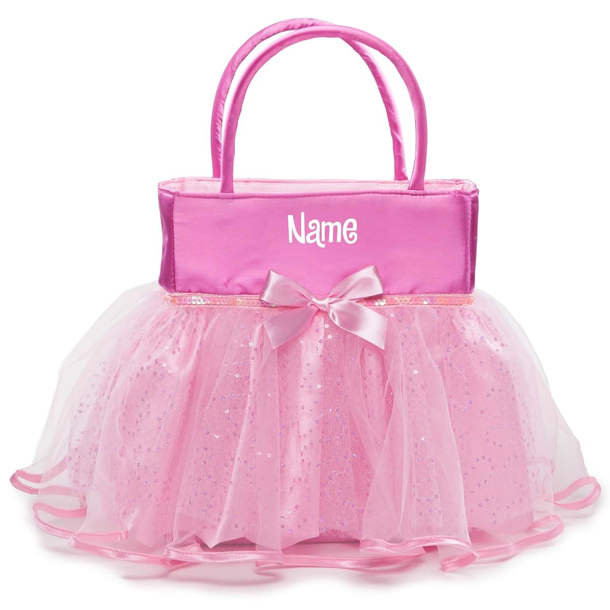 Personalized Planet Personalized Tutu Bucket Bag with Custom Name | Pink Candy Bag with Handle | Soft Egg Basket for (photo 3)
