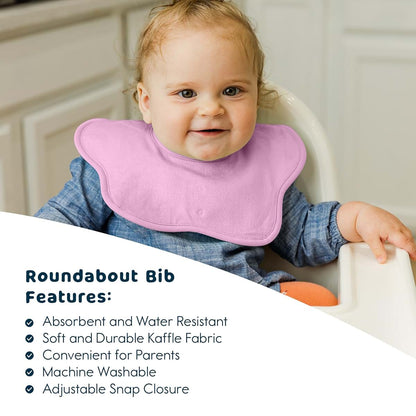 Tiny Twinkle Roundabout Drool Bibs 3 Pack - 360 Rotating Absorbent Teething Bibs