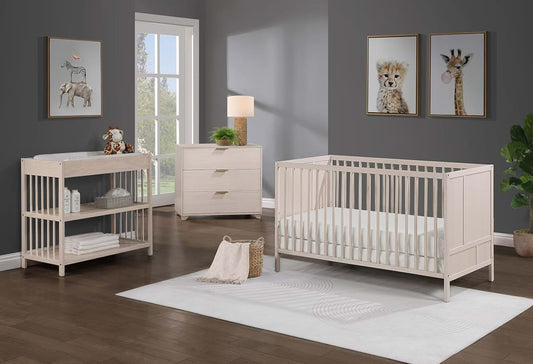 Suite Bebe Pixie Finn 3-in-1 Convertible Crib in Washed Natural