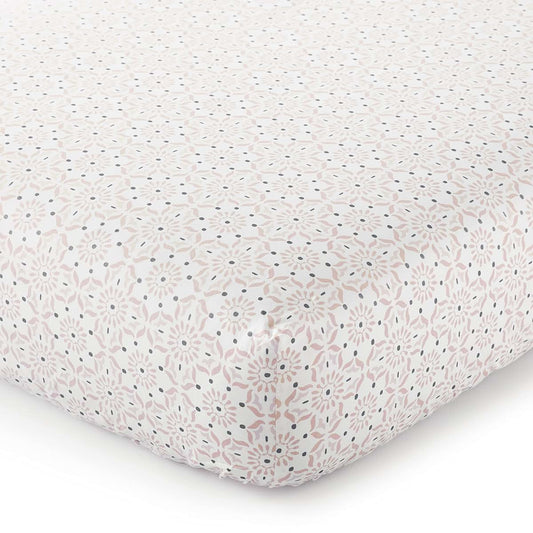 Levtex Baby Fiori Crib Fitted Sheet - Floral Print, Standard Mattress