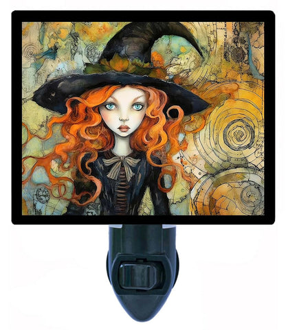 Night Light Designs Autumn Witch LED Night Light With Rotating Plug