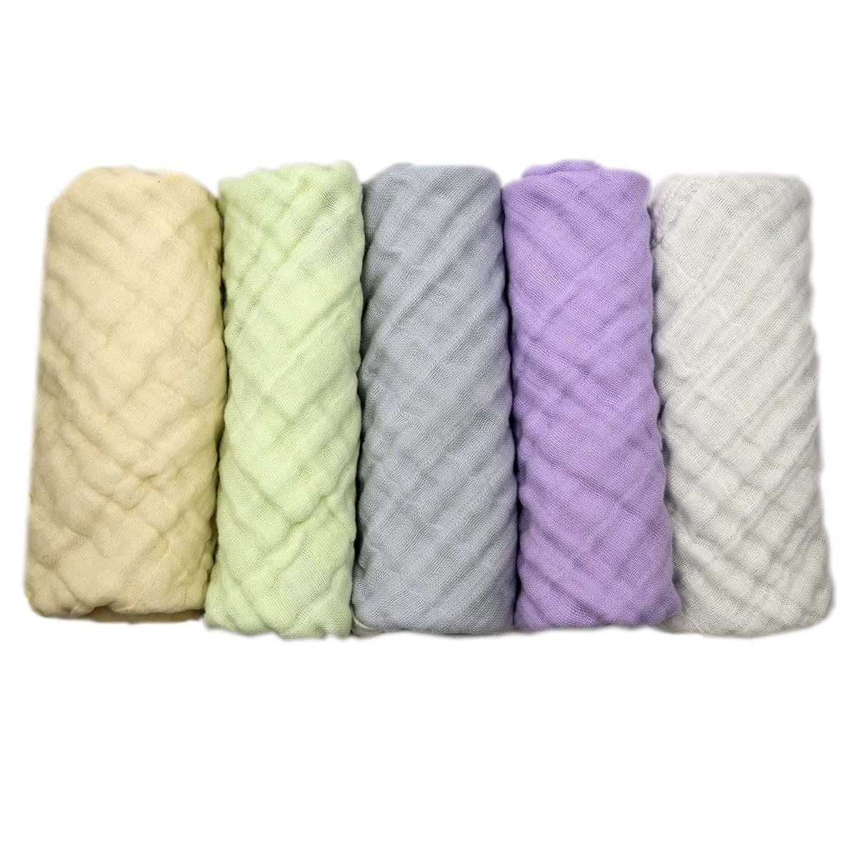 Babyhood Muslin Washcloth And Towel 5-Pack