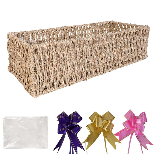 TORMAYS HOME Gift Basket Empty for Baby Shower – Woven Cotton Rope Bin Nursery Shelf Storage Box (S:15 inch)