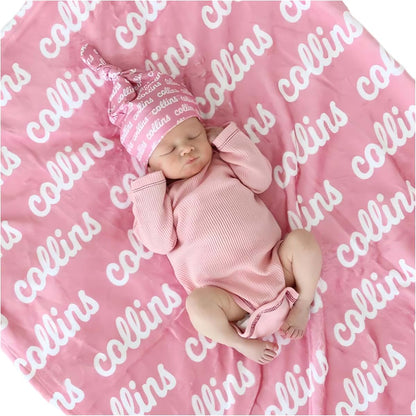 OFCCUSTOM Personalized Name Blanket Super Soft Plush Custom Infant Toddler Baby Blanket