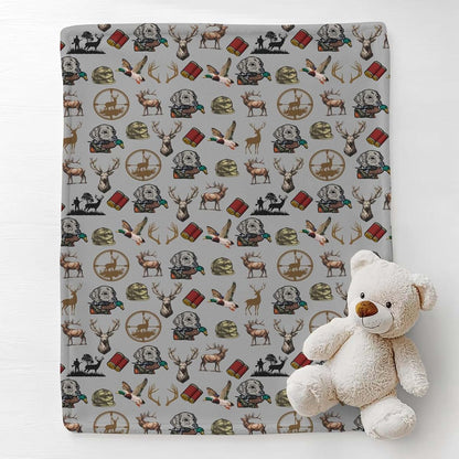 Cstdyfrv Hunting Green Camouflage Baby Blanket for Boys and Girls