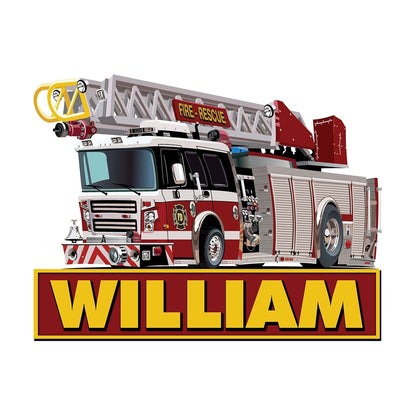 BabyOneStop Fire Truck Personalized Vinyl Wall Decals and Stickers