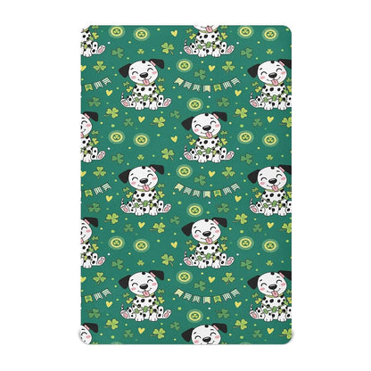 St. Patrick's Day Dog Shamrock Fitted Crib Sheet, Standard Crib Mattress Size