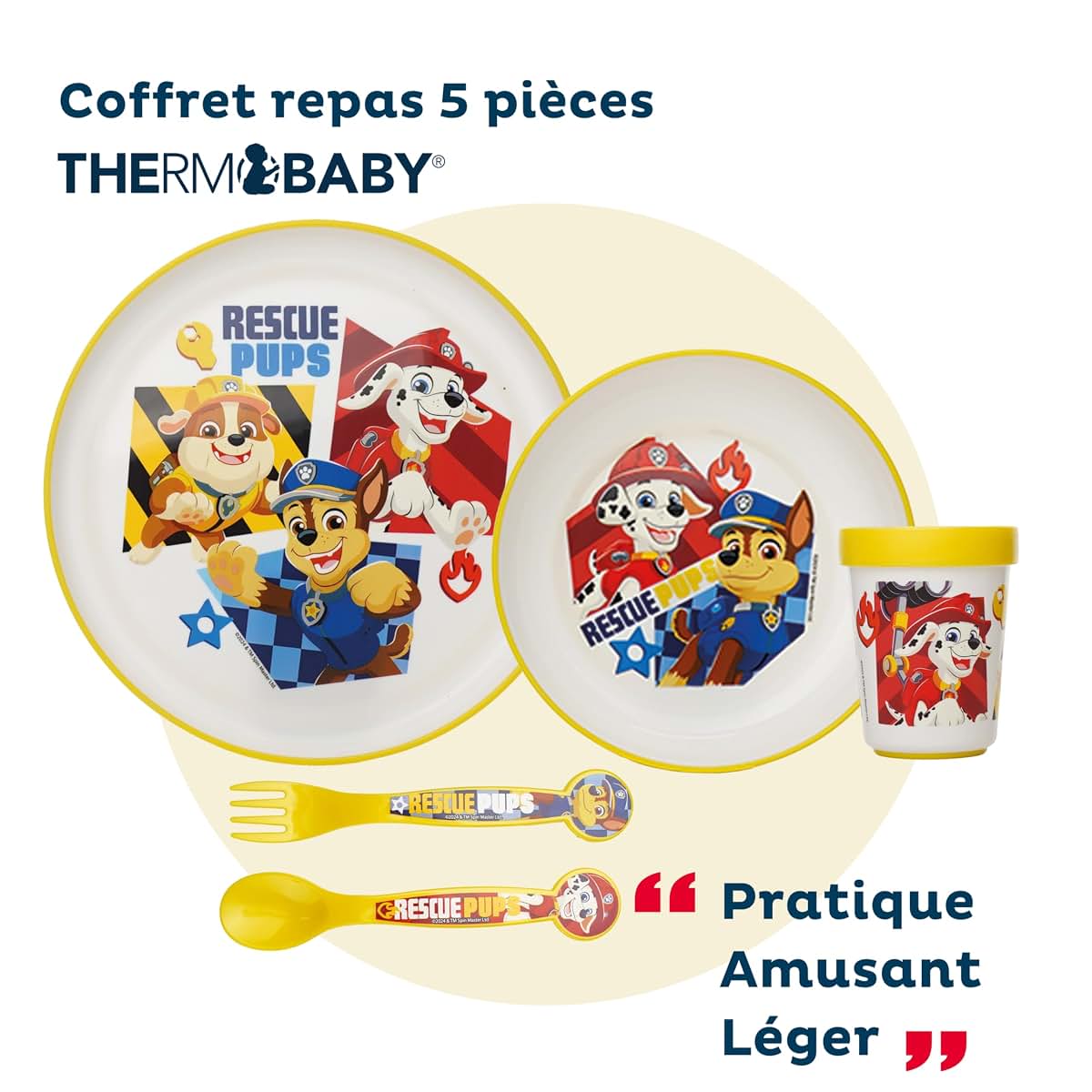 Thermobaby Paw Patrol Complete Meal Set With Non-Slip Bases
