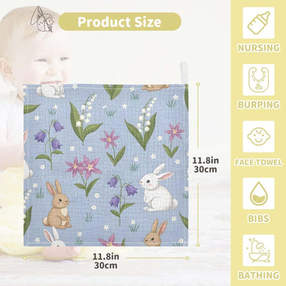 CUPADA Muslin Washcloth Set for Baby | Pure Cotton, Absorbent 12x12 Inch Wipes