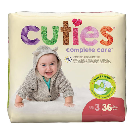 QUALITY 1st Cuties Complete Care Baby Diaper, Unisex, 36 ct